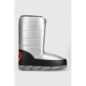 Love Moschino cizme de iarna culoarea argintiu, JA24162G1HIT590B