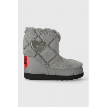 Love Moschino cizme de iarna SKIBOOT20 culoarea gri, JA24242G0HJW0020