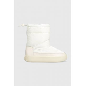 Tommy Jeans cizme de iarna TJW WINTER BOOT culoarea alb, EN0EN02252