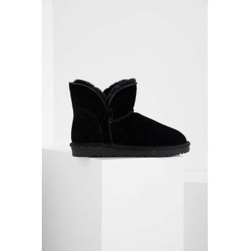 Answear Lab cizme de zapada din piele intoarsa culoarea negru