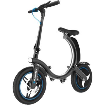 Bicicleta electrica Blaupunkt ERL814, 300 W, Autonomie 30 Km, Viteza maxima 25 Km/h, Negru