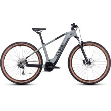 BICICLETA ELECTRICA E-BIKE CUBE REACTION HYBRID PERFORMANCE 500 SWAMPGREY BLACK 2023 cadru M (18) - roti 29