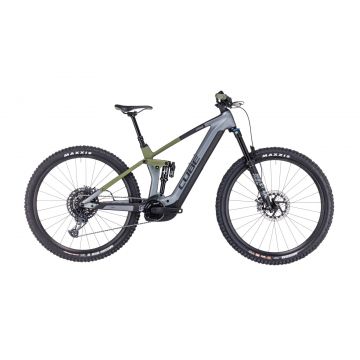 BICICLETA ELECTRICA E-BIKE CUBE STEREO HYBRID 140 HPC TM 750 Flashgrey Olive 2023 cadru M (18) - roti 29