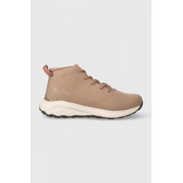 Jack Wolfskin pantofi Campfire Wool Mid femei, culoarea maro