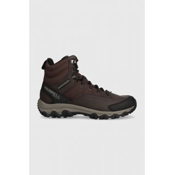 Merrell pantofi Thermo Akita Mid Waterproof barbati, culoarea maro, izolat