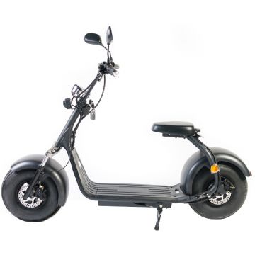 Moped electric FreeWheel City Rider, Putere motor 1000W, Negru