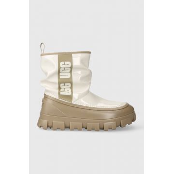 UGG ghete Classic Brellah Mini femei, culoarea bej, 1144059