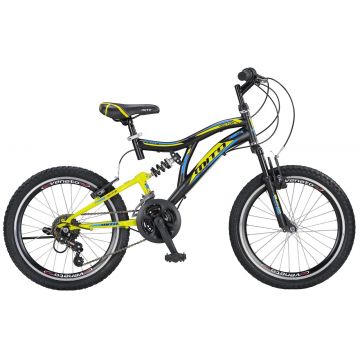 Bicicleta copii 20   MTB-FS MITO Vector, 18 viteze, negru galben