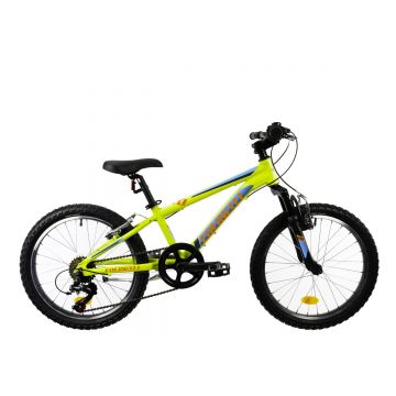 Bicicleta Copii Colinelli COL23, Schimbator Shimano, 6 Viteze, Cadru Otel, Marimea 260 mm, Roti 20 inch, Frane V - Brake, Culoare Verde