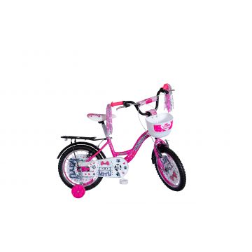 Bicicleta Copii Vision Miyu Culoare Roz Alb Roata 16   Otel