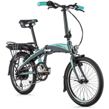 Bicicleta electrica -bike Folding Leader Fox Tifton 20   gri mat-tourquoise