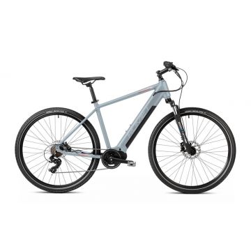 Bicicleta electrica de trekking barbati Romet Orkan 1 M MM Gri/Rosu 2023