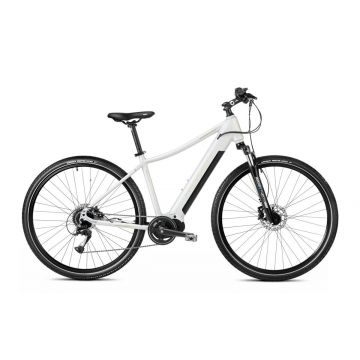 Bicicleta electrica de trekking femei Romet Orkan 2 D MM Argintiu/Galben 2023