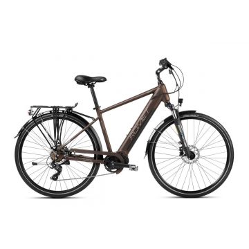 Bicicleta electrica de trekking/oras barbati Romet Wagant 1 MM Maro/Argintiu 2023