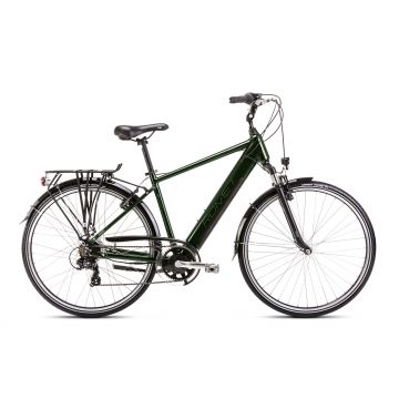 Bicicleta electrica de trekking/oras barbati Romet Wagant 1 RM Integrat Verde Inchis 2023