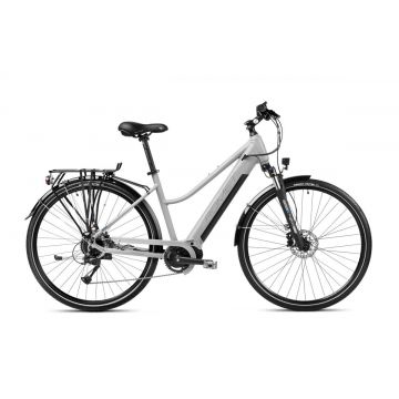Bicicleta electrica de trekking/oras femei Romet Gazela 2 MM Argintiu/Grafit 2023
