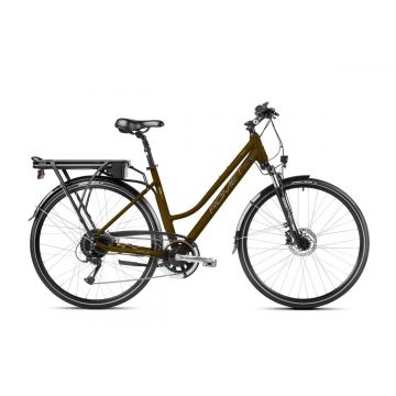 Bicicleta electrica de trekking/oras femei Romet Gazela 2 RM Maro/Grafit 2023