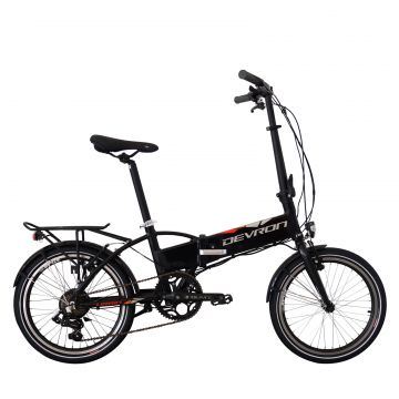 Bicicleta Electrica Pliabila Devron 20124 - 20 Inch, Negru