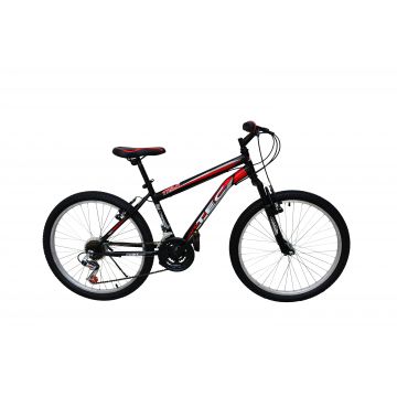 Bicicleta MTB copii Tec Blue, suspensie fata, roata 24  , culoare rosu