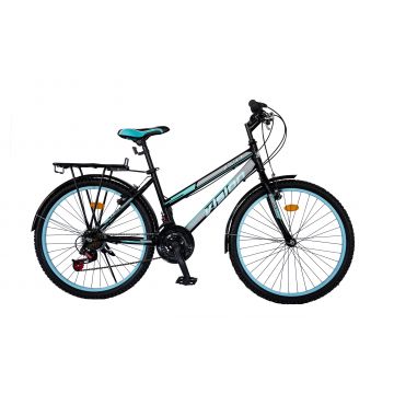 Bicicleta MTB Dame Vision Elegance Culoare Negru Albastru Roata 24   Otel
