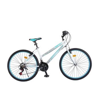 Bicicleta MTB Dame Vision Venus Culoare Alb Albastru Roata 24   Otel