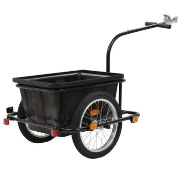 Remorcă de bicicletă pentru mărfuri 50 L negru