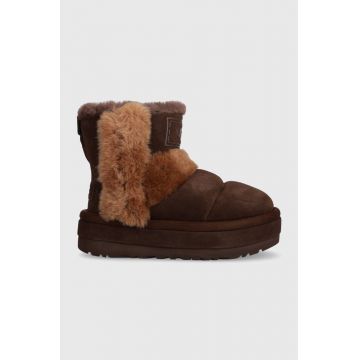 UGG cizme de zapada din piele intoarsa Classic Chillapeak culoarea maro, 1144046