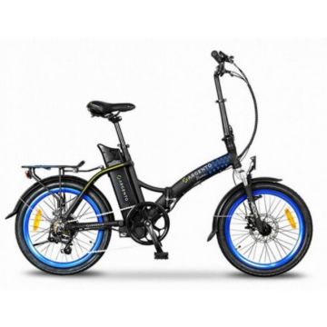 Argento Bicicleta asistata electric Argento Piuma Shimano Tourney 7 viteze motor 250W, Albastru