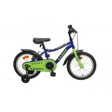 Bicicleta Copii Robike RBK-219160050 Racer, Roti 16inch, Cadru 203mm (Albastru)