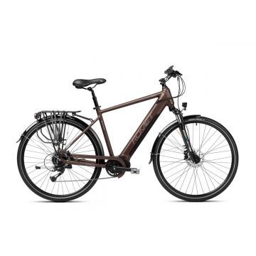 Bicicleta electrica de trekking/oras barbati Romet Wagant 2 MM Maro/Argintiu 2023