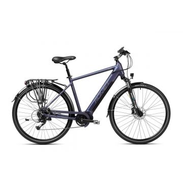 Bicicleta electrica de trekking/oras barbati Romet Wagant 2 MM Mov/Argintiu 2023