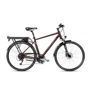 Bicicleta electrica de trekking/oras barbati Romet Wagant 2 RM Maro/Argintiu 2023