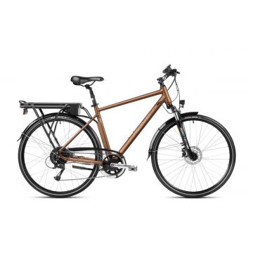 Bicicleta electrica de trekking/oras barbati Romet Wagant 2 RM Maro/Grafit 2023
