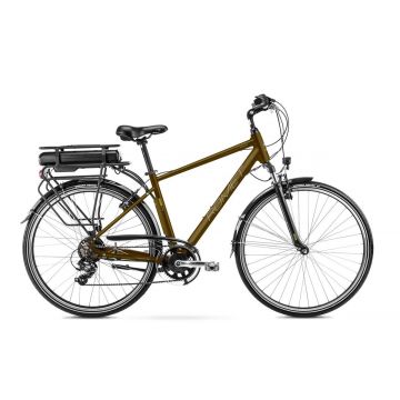 Bicicleta electrica de trekking/oras barbati Romet Wagant RM Maro/Grafit 2023
