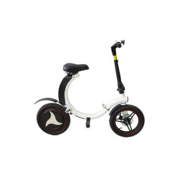 Bicicleta electrica pliabila Breckner Germany BE 350-10 A PRO, 350 W, 10Ah, culoare alb, roti 14inch, autonomie 20-32 km, greutate neta/bruta 20/22.5 kg