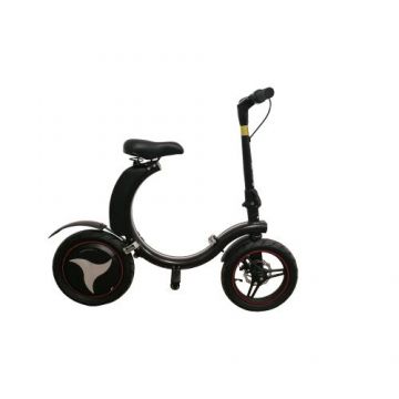 Bicicleta electrica pliabila Breckner Germany BE 350-6 N, 350 W, 6Ah, culoare negru, roti 14inch, autonomie 10-22 km, greutate neta/bruta 20/22.5 kg