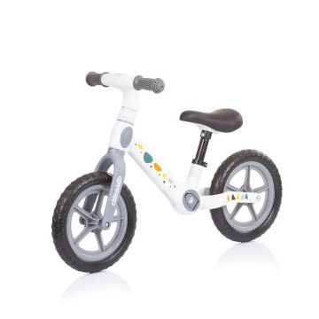 Bicicleta fara pedale Chipolino Balance Dino 2023 White Grey