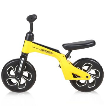 Bicicleta fara pedale unisex 10 inch Lorelli Spider Galben