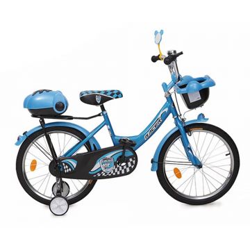 Bicicleta pentru baieti 16 inch Moni BMX albastru cu roti ajutatoare