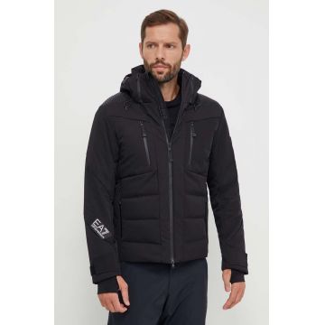 EA7 Emporio Armani geacă de schi din puf culoarea negru