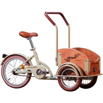 PEGAS Bicicleta Pegas Mini Cargo 1S pentru copii, Crem Aluna