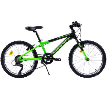 PEGAS Bicicleta Pegas Mini Drumet 20 inch, MTB copii, Negru/Verde