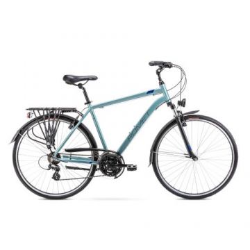 Bicicleta de trekking pentru barbati Romet Wagant 1 Argintiu/Albastru 2022 Marime L/21