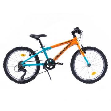 Bicicleta Pegas Mini Drumet 20 inch, MTB copii, Portocaliu/Turcoaz