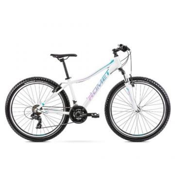 Bicicleta Romet Jolene 6.1 Alb/Verde/Violet marime L/19 2022