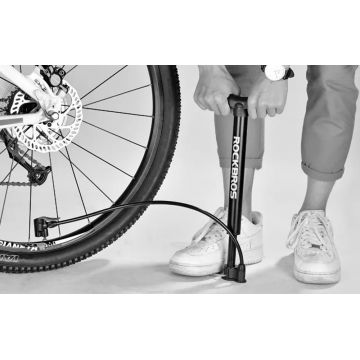 Pompa bicicleta Rockbros A320, 120 PSI, Aluminiu, Negru