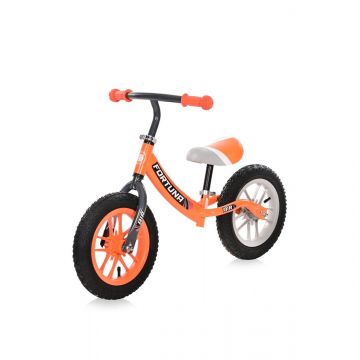 Bicicleta de echilibru, 2-5 ani, 12 inch, anvelope gonflabile, leduri, Lorelli Fortuna Air, Grey Orange