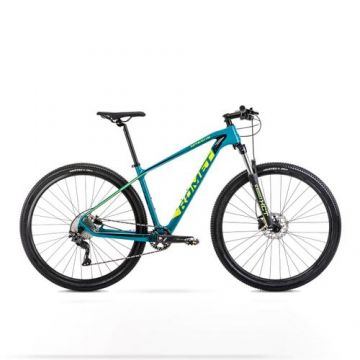 Bicicleta de munte cu cadru din Carbon Romet Monsun LTD M/17, 2022 (Turcoaz/Albastru) Bicicleta de munte cu cadru din Carbon Romet Monsun LTD M/17, 2022 (Turcoaz/Albastru)