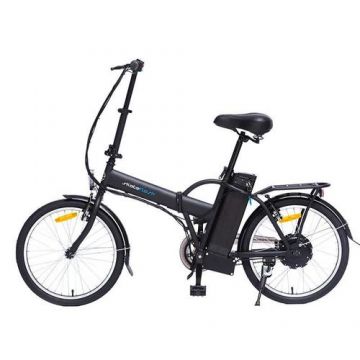 Bicicleta Electrica Skateflash Fly, motor 250W, viteza maxima 25km/h, autonomie 40km, roti 20inch (Negru)