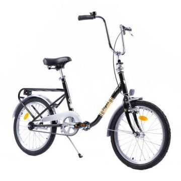 Bicicleta pliabila Pegas Practic Retro 20 inch, cadru otel, 1S (Negru)